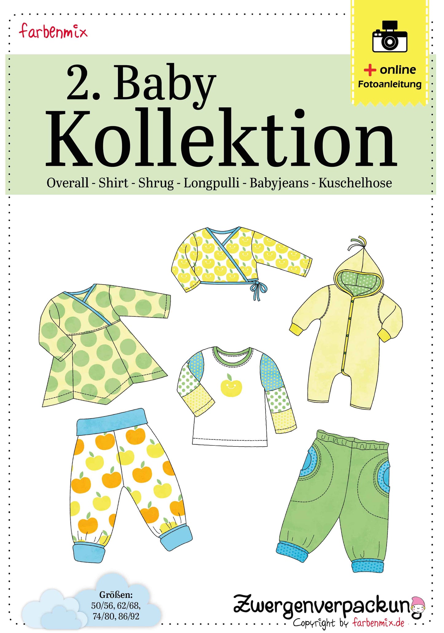 Papierschnittmuster Zweregnverpackung Vol 2 Babykollektion