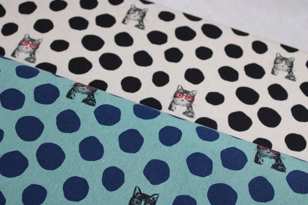 Canvas Echino NekoNoe Katzen - beige/schwarz