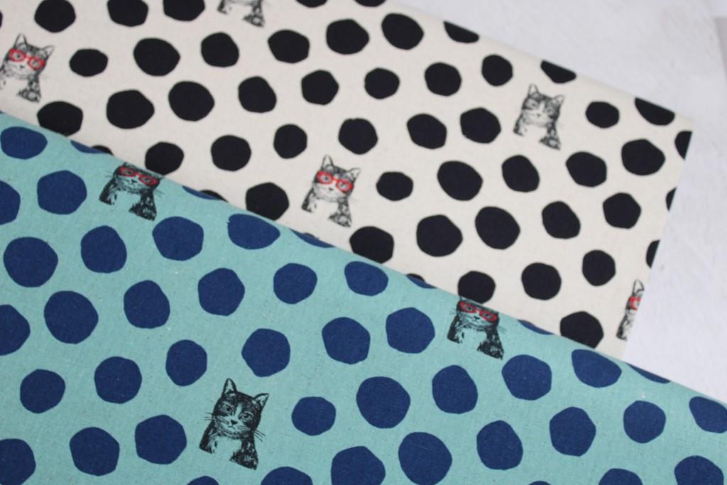 Canvas Echino NekoNoe Katzen - beige/schwarz