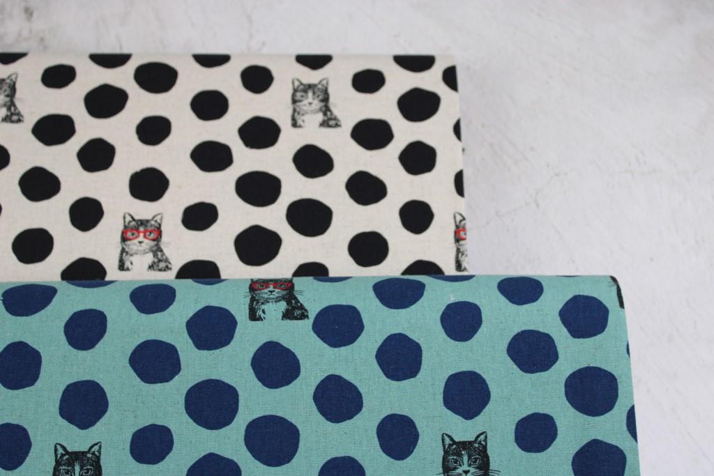 Canvas Echino NekoNoe Katzen - beige/schwarz