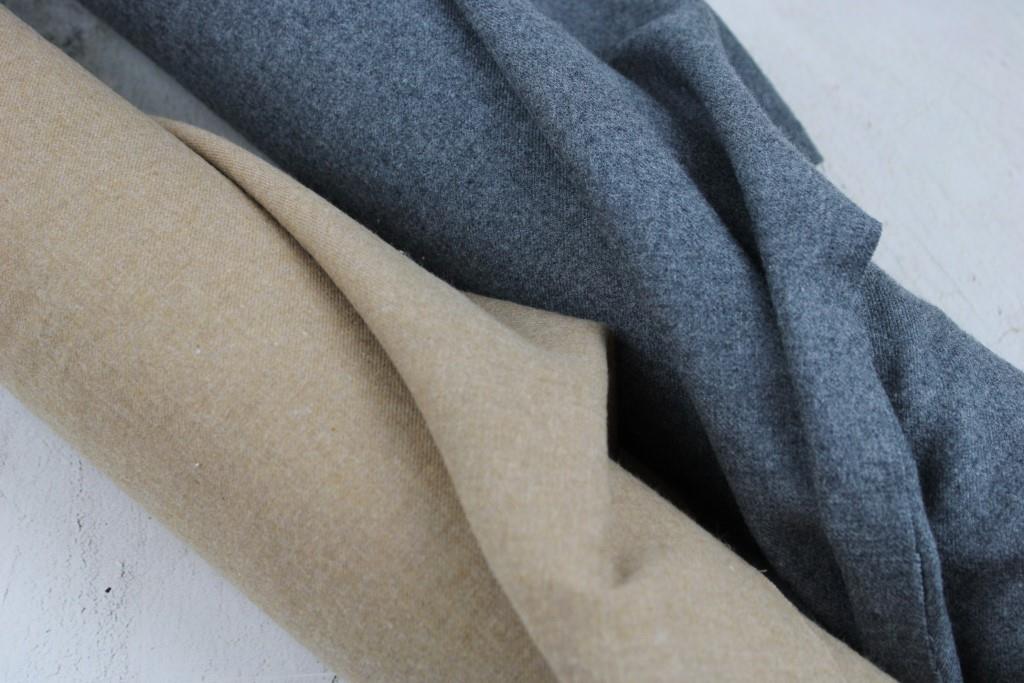 Flanellstoff Plain Twill - grau