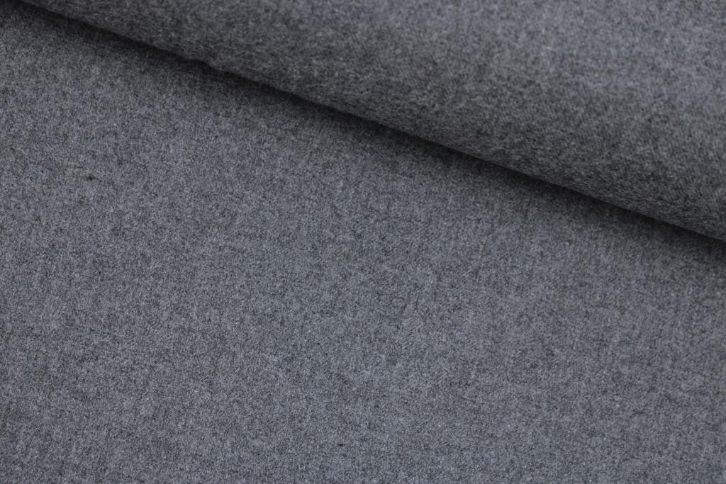 Flanellstoff Plain Twill - grau