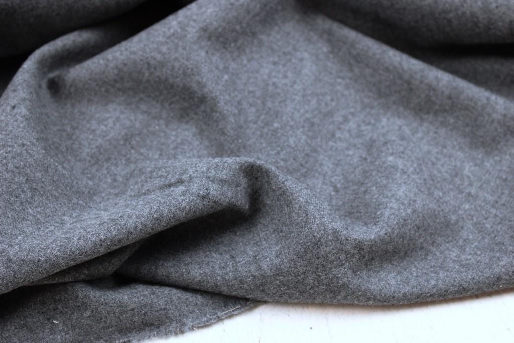 Flanellstoff Plain Twill - grau