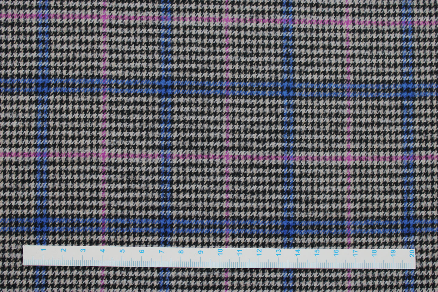 Baumwollgemisch Blue Checked Karos - blau/rosa