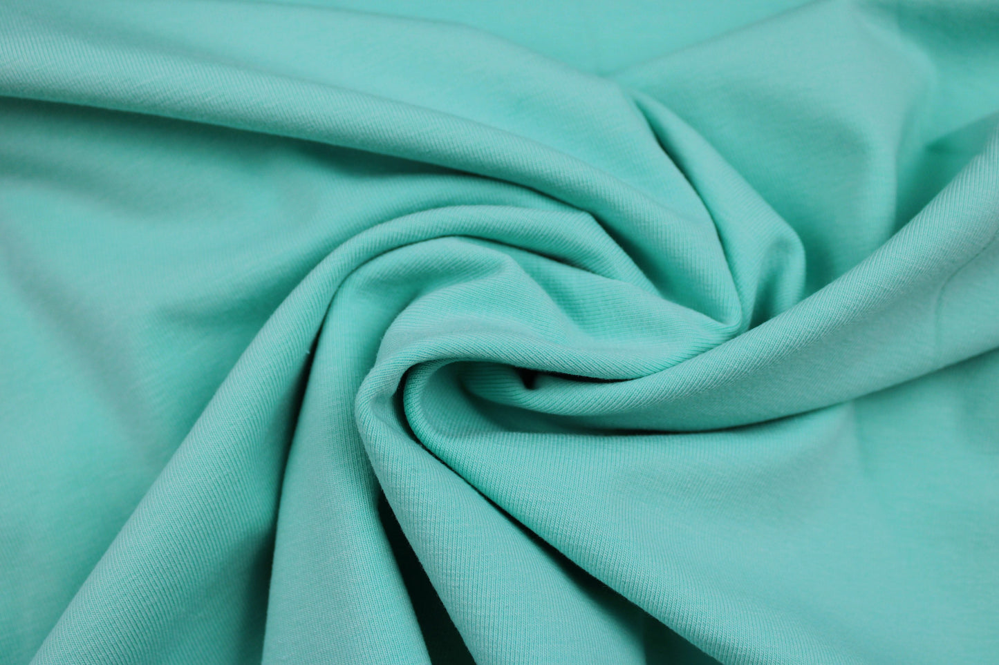 Baumwolljersey Vanessa in uni mint gedreht