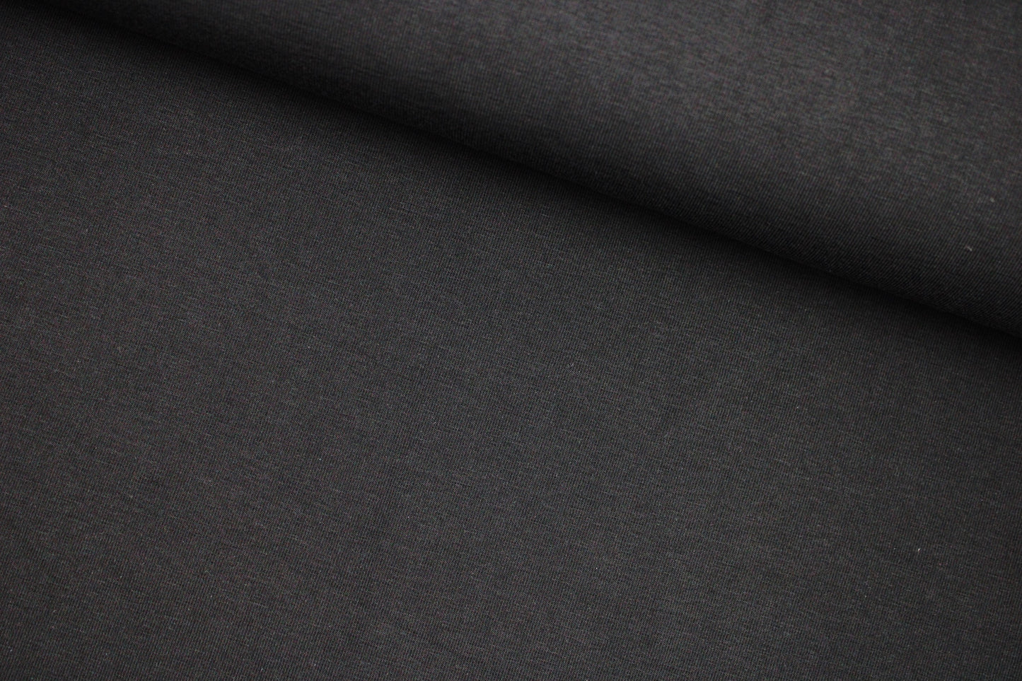 Baumwolljersey Vanessa in uni schwarz quer