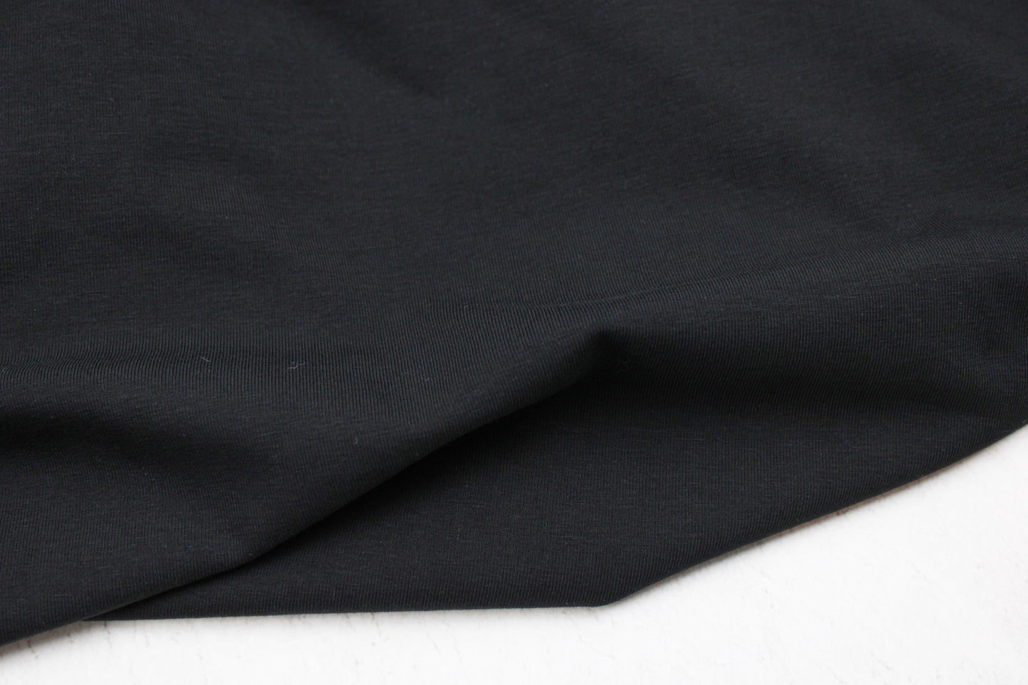 Baumwolljersey Vanessa in uni schwarz