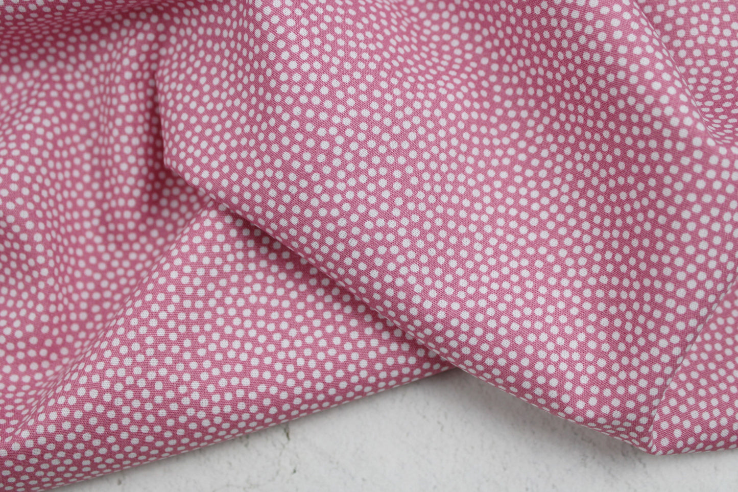 Baumwollstoff Dotty mit Pünktchen in rosa/weiß