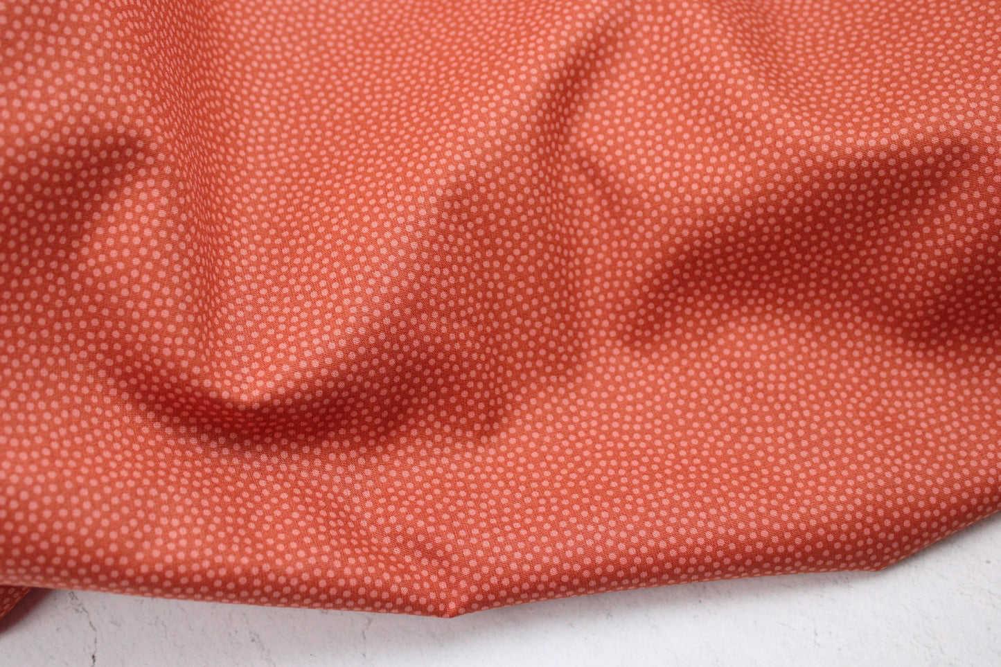 Baumwollstoff Dotty mit Pünktchen in terracotta
