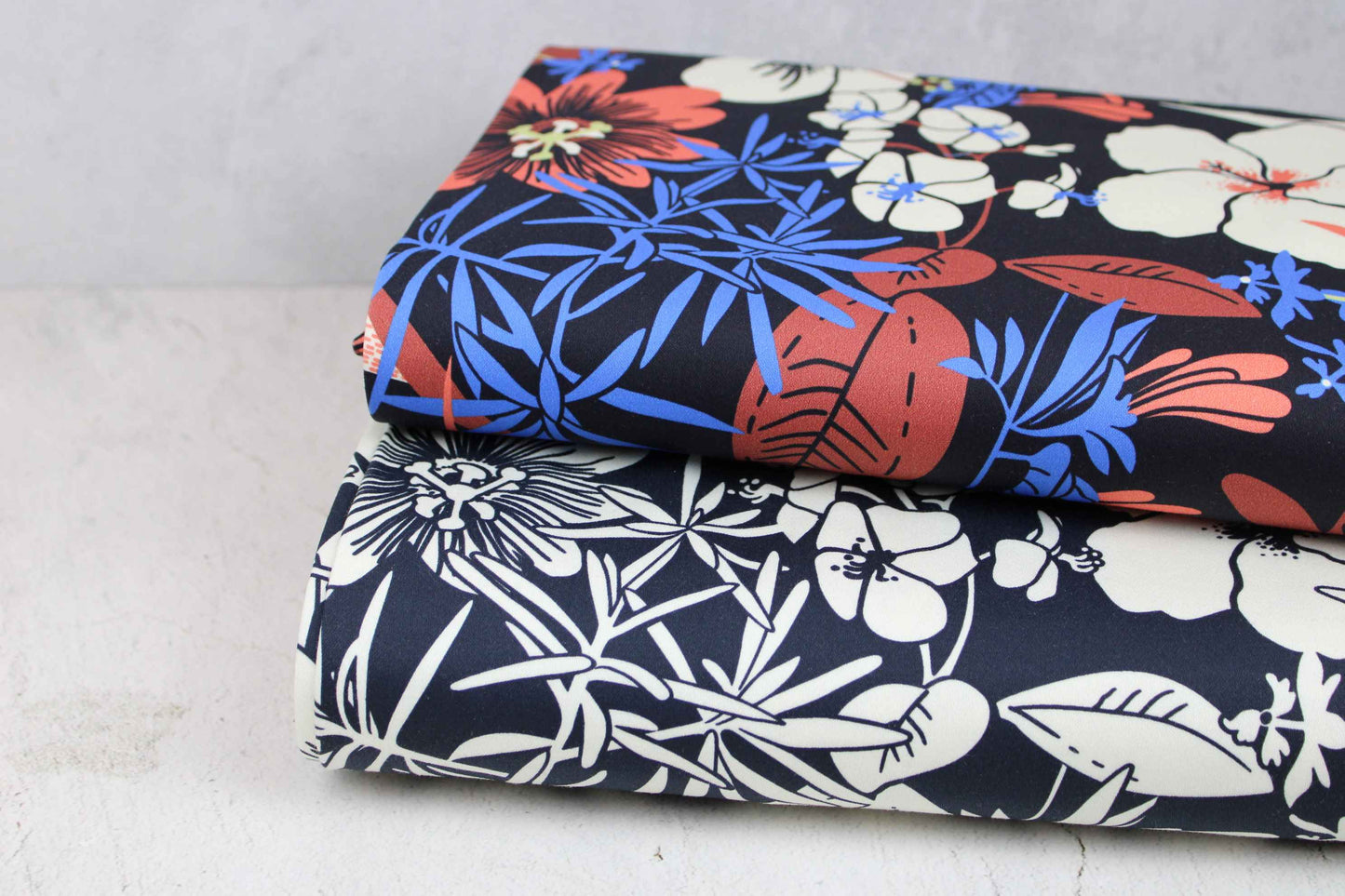 Baumwollstretch Bloom Blumen - bunt