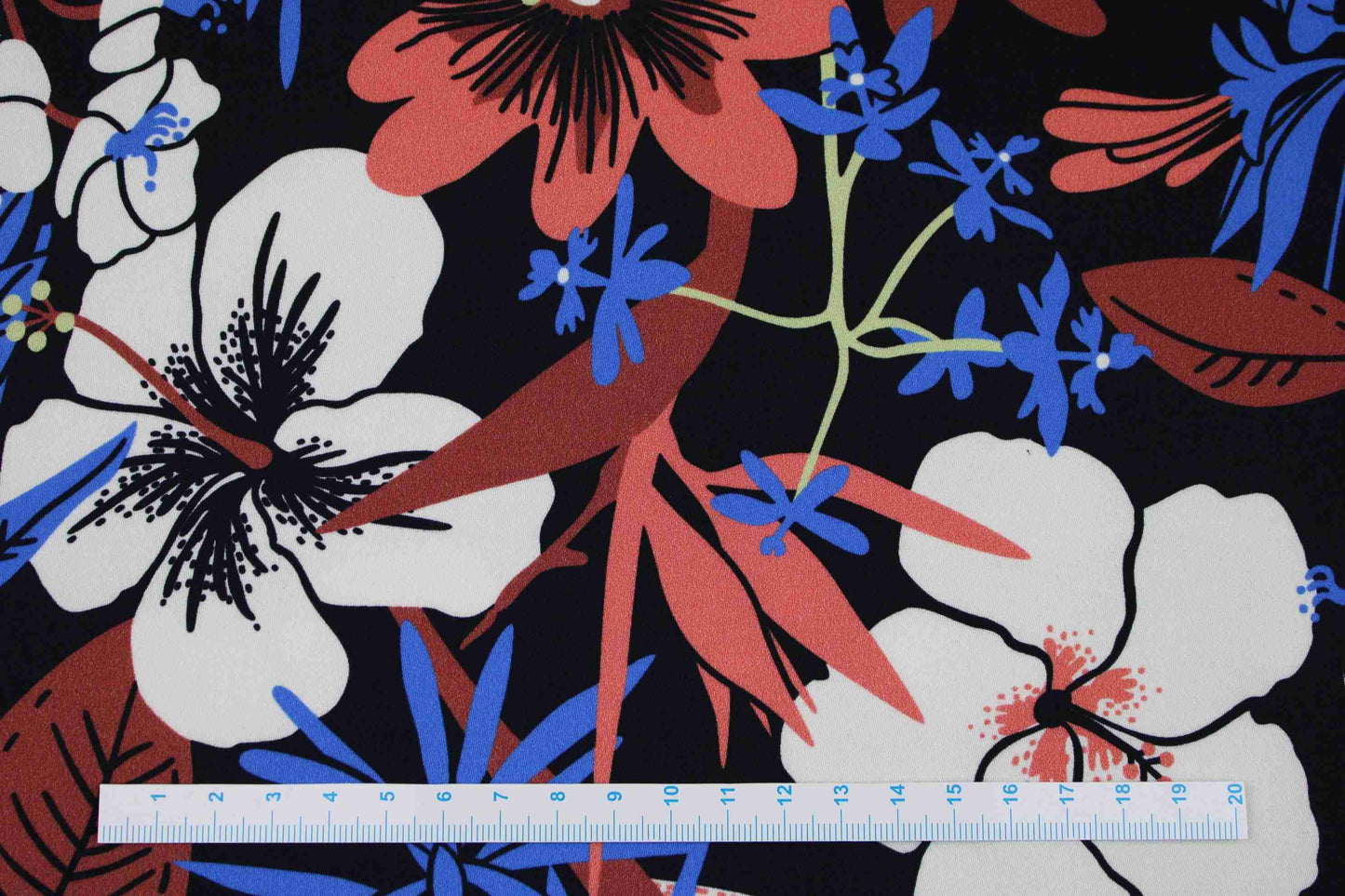 Baumwollstretch Bloom Blumen - bunt