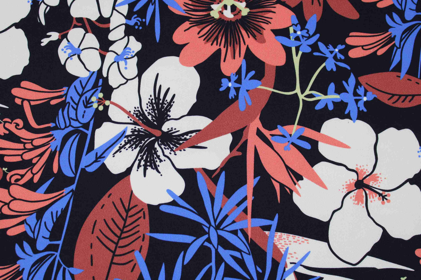 Baumwollstretch Bloom Blumen - bunt