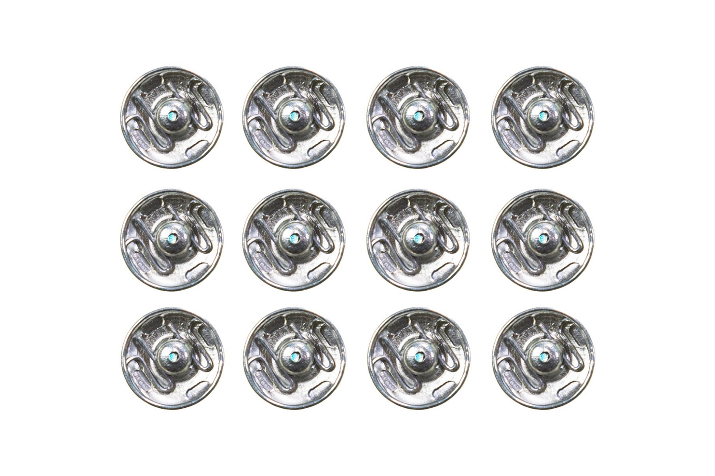 Druckknopf-Set in Silber 11mm 12 Stück