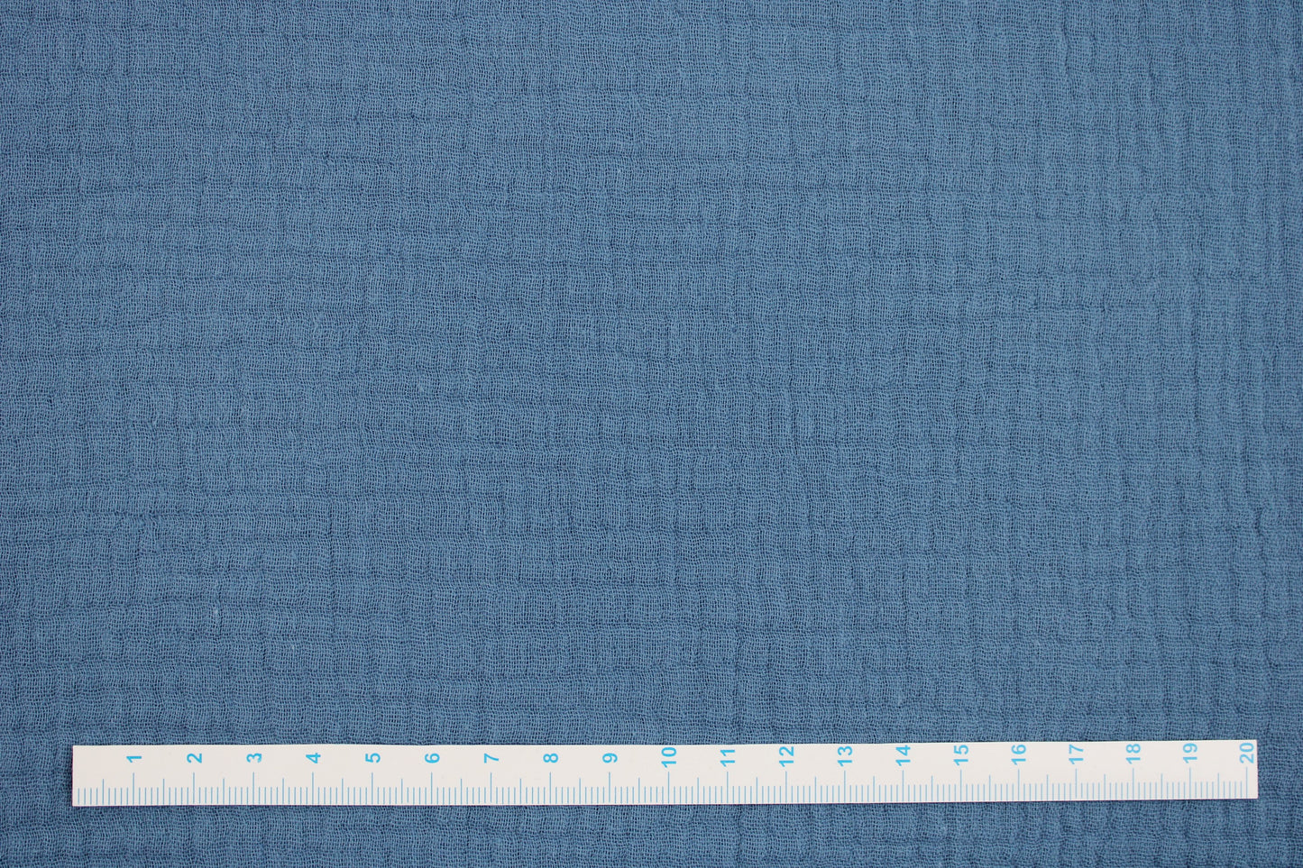 Musselinstoff Jenke uni jeansblau Maßstab