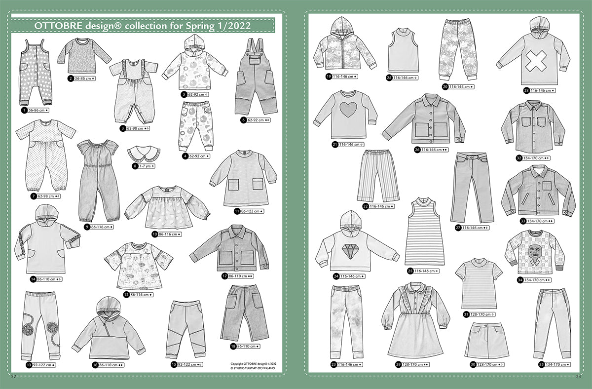 Zeitschrift Ottobre Design® Kids Frühjahr 01/2022