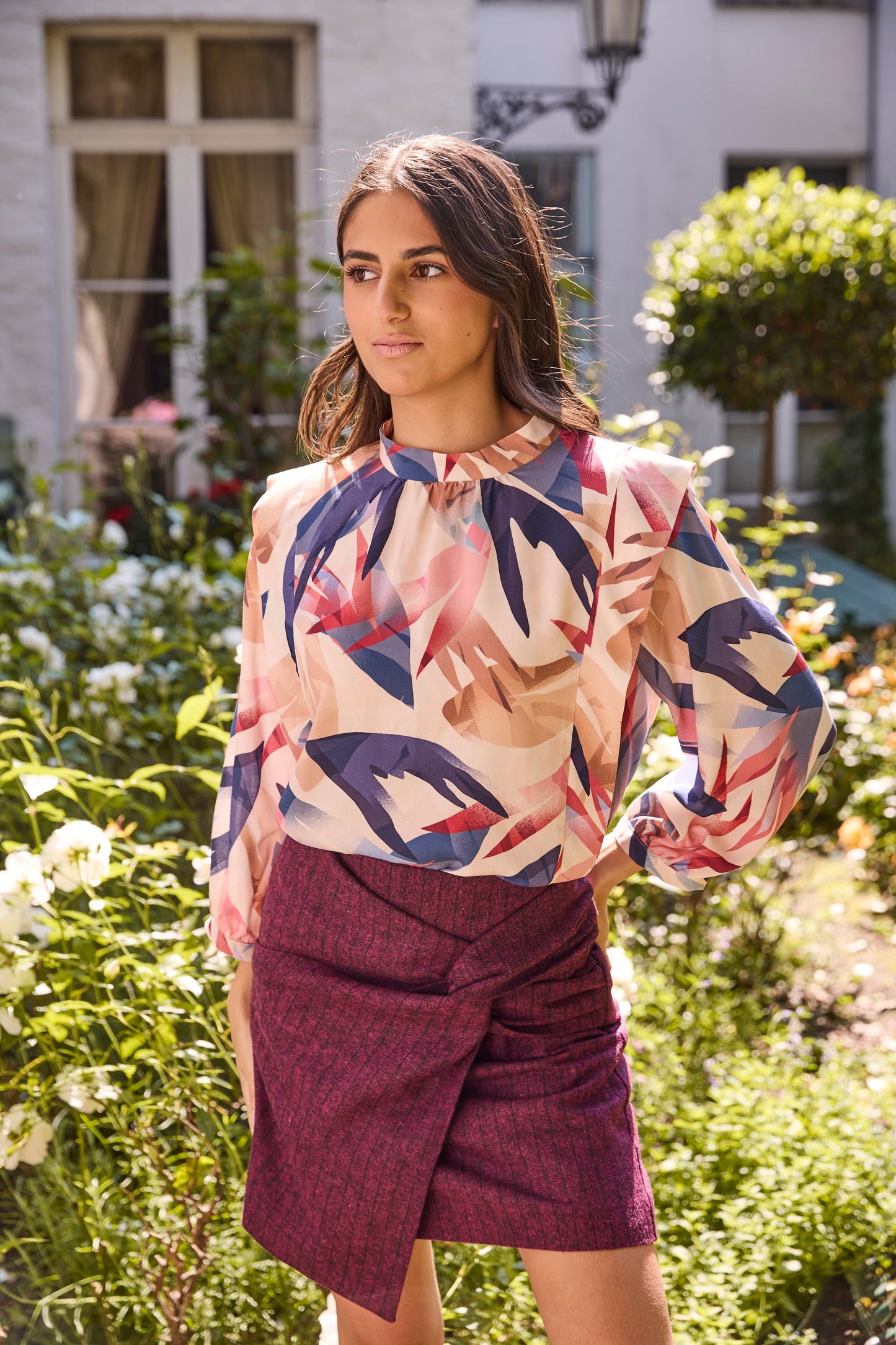 Papierschnittmuster Bluse Gabrielle von Atelier Jupe Designbeispiel
