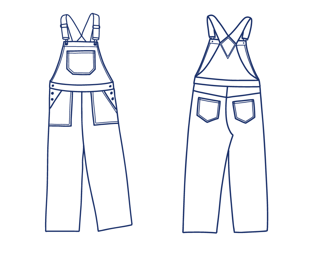 Papierschnittmuster Elsie - Latzhose