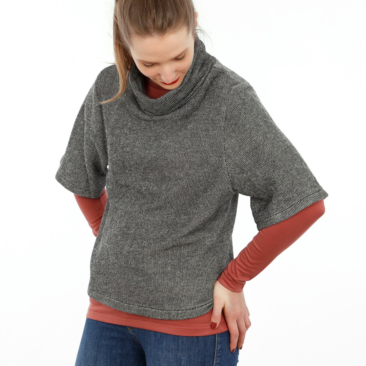Schnittmuster Rollkragenpullover Frau Dörte von Studio-Schnittreif