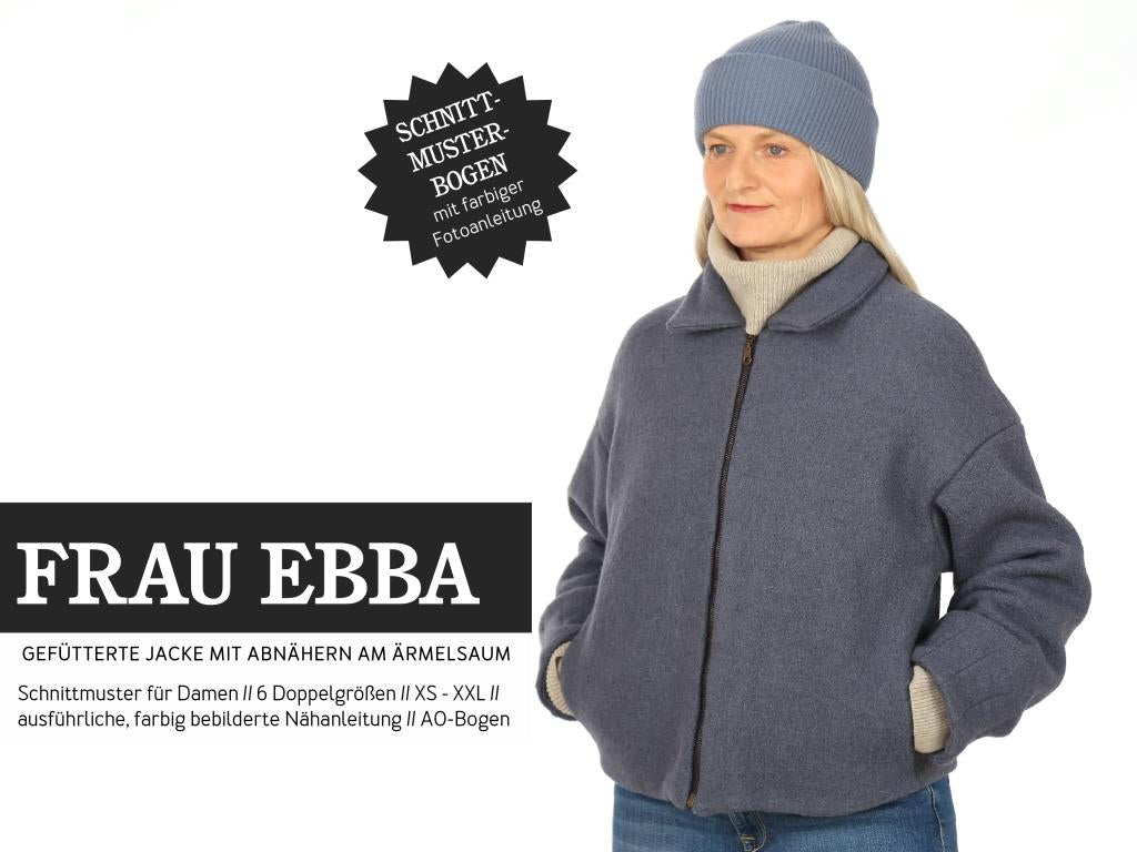 Papierschnittmuster gefütterte Jacke Frau Ebba von Studio Schnittreif