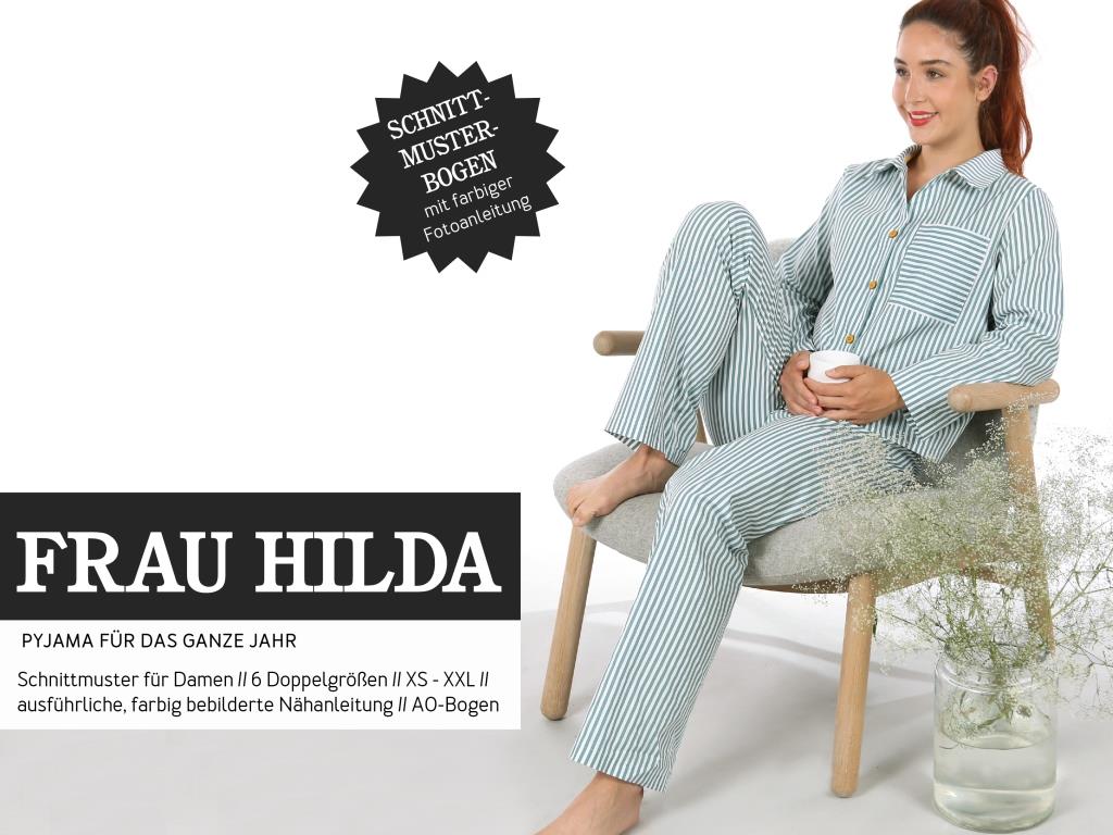 Papierschnittmuster Pyjama Frau Hilda von Studio Schnittreif