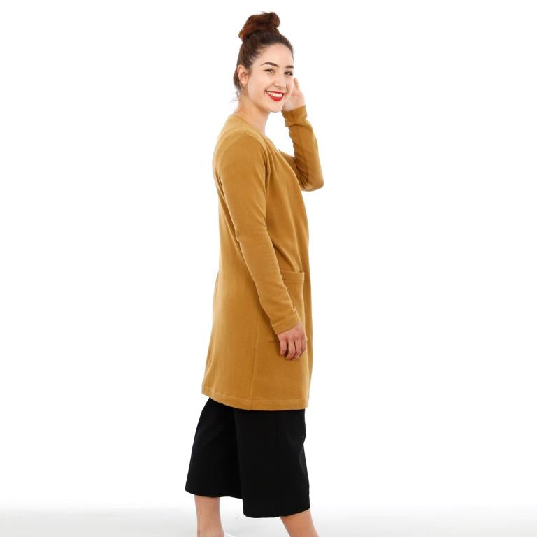 Papierschnittmuster Cardigan mit aufgesetzten Taschen Frau Jacky von Studio Schnittreif