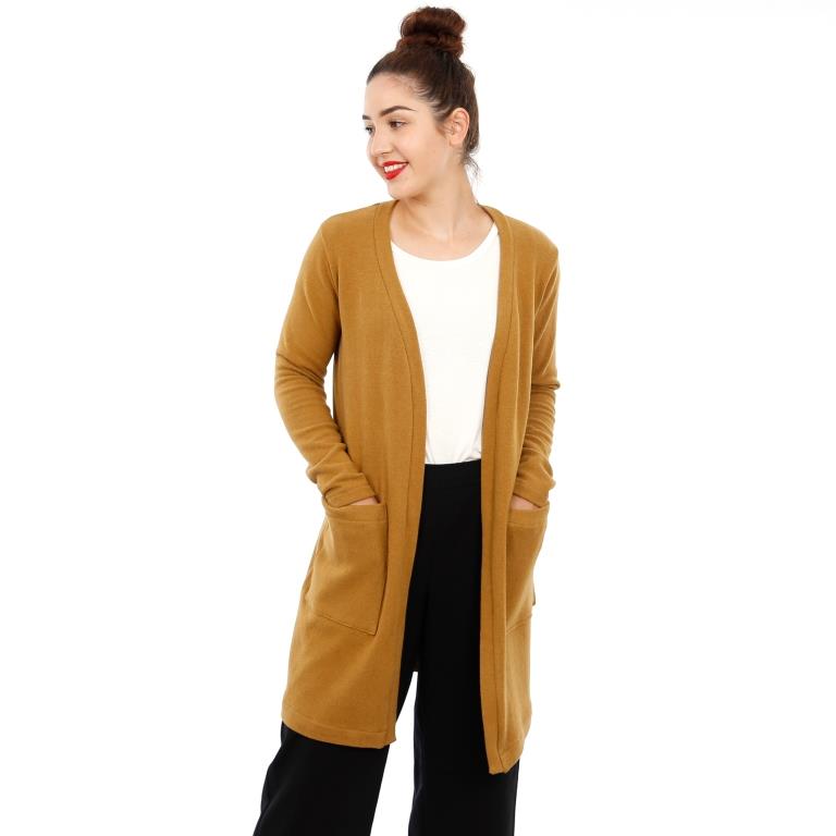 Papierschnittmuster Cardigan mit aufgesetzten Taschen Frau Jacky von Studio Schnittreif