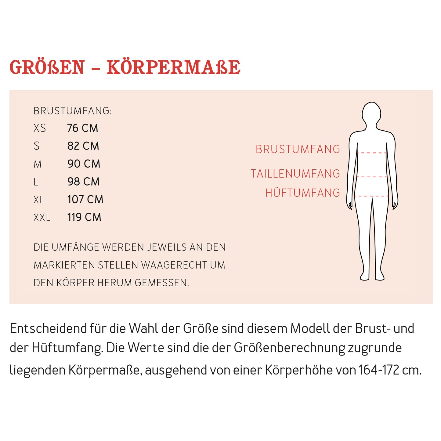 Schnittmuster Fledermausjacke Kora von Studio Schnittreif Maßtabelle