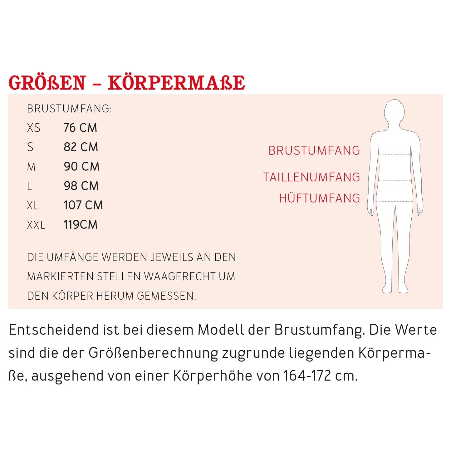 Schnittmuster Bluse Frau Maki von Studio Schnittreif Maßtabelle