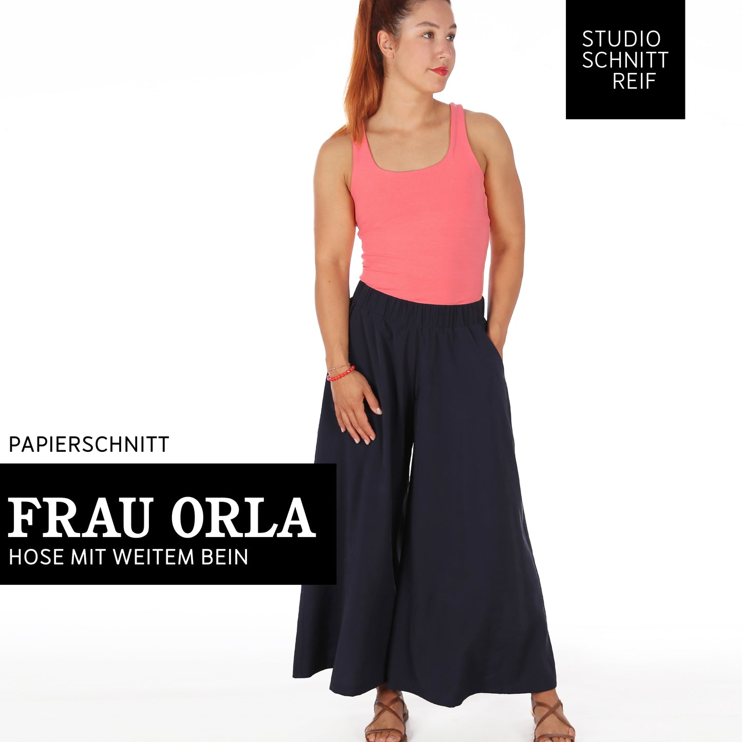 Papierschnittmuster weite Hose Frau Orla von Studio Schnittreif