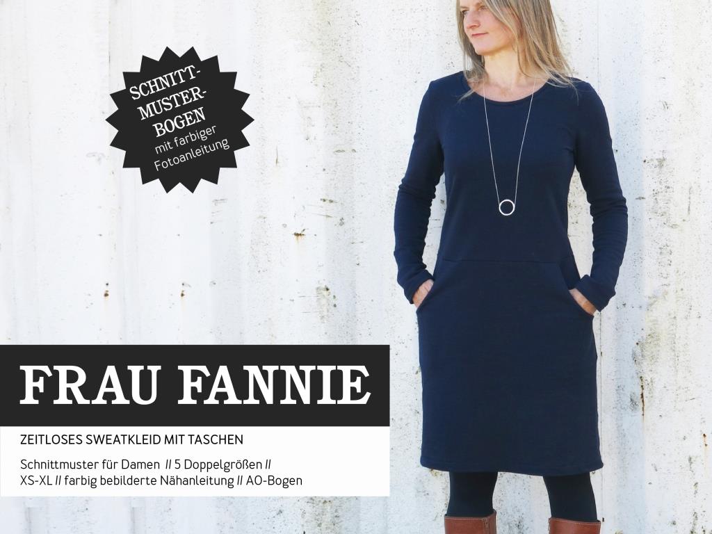 Papierschnittmuster Sweatkleid Frau Fannie von Studio Schnittreif