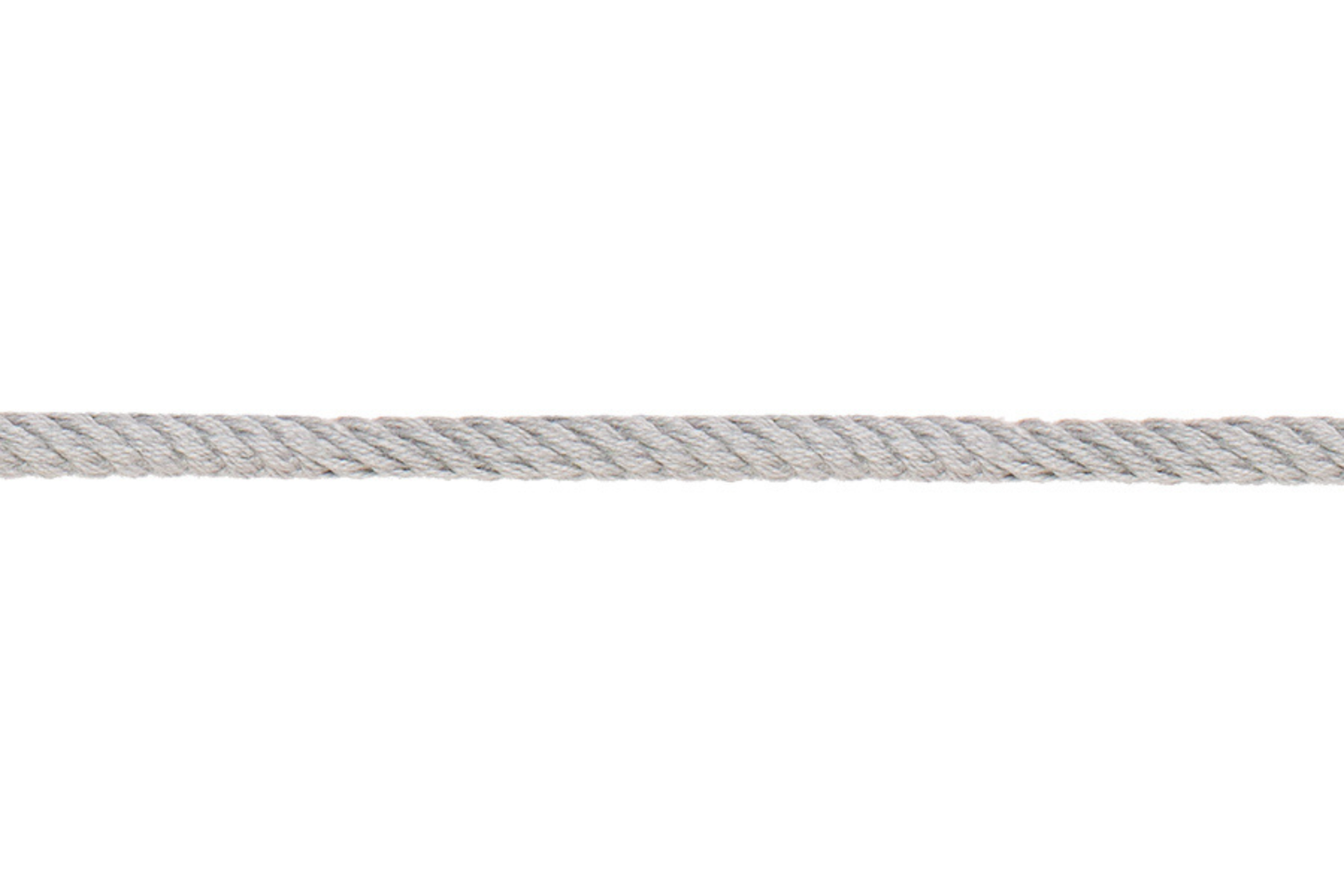 Parkakordel aus Baumwolle Durchmesser 4mm in silbergrau