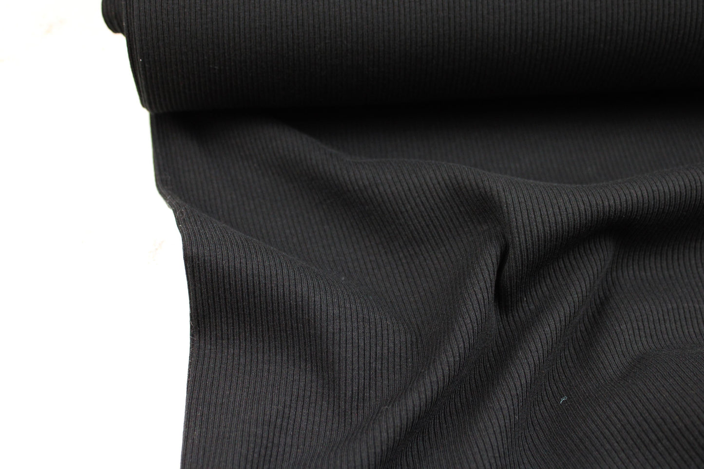 Rippjersey Marissa uni schwarz Ballenansicht