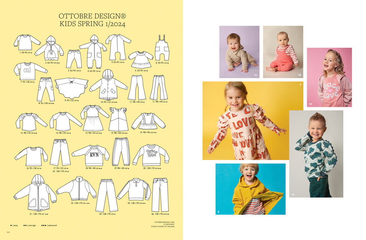Zeitschrift Ottobre Design® Kids Frühjahr 01/2024