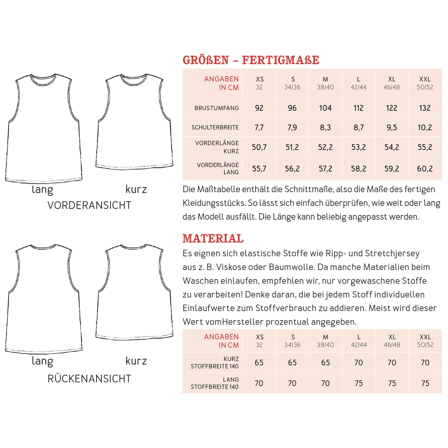 Papierschnittmuster sportliches Top Frau Ela von Studio Schnittreif Materialverbrauch