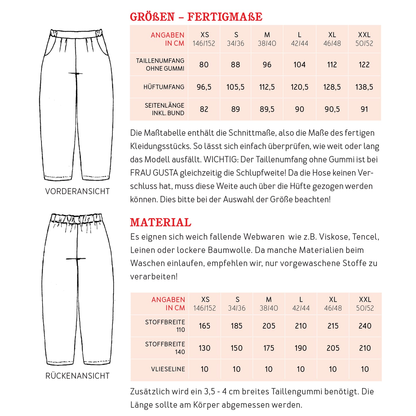 Schnittmuster Frau Gusta Hose im Egg-Shape von Studio Schnittreif
