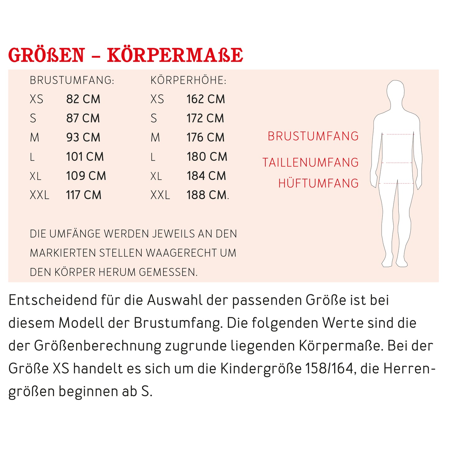 Papierschnittmuster T-Shirt Herr Andy von Studio Schnittreif Maßtabelle