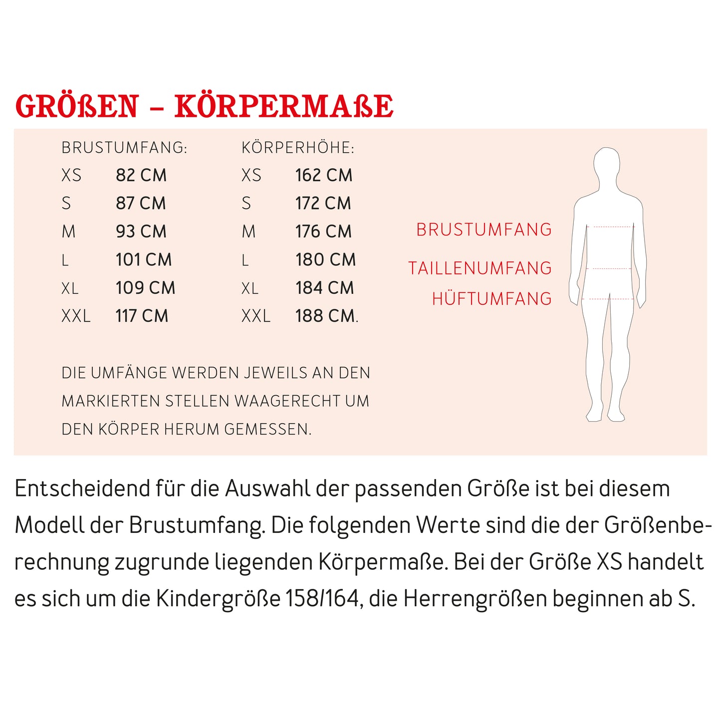 Schnittmuster für die Sweatjacke Herr Lou von Studio Schnittreif Maßtabelle