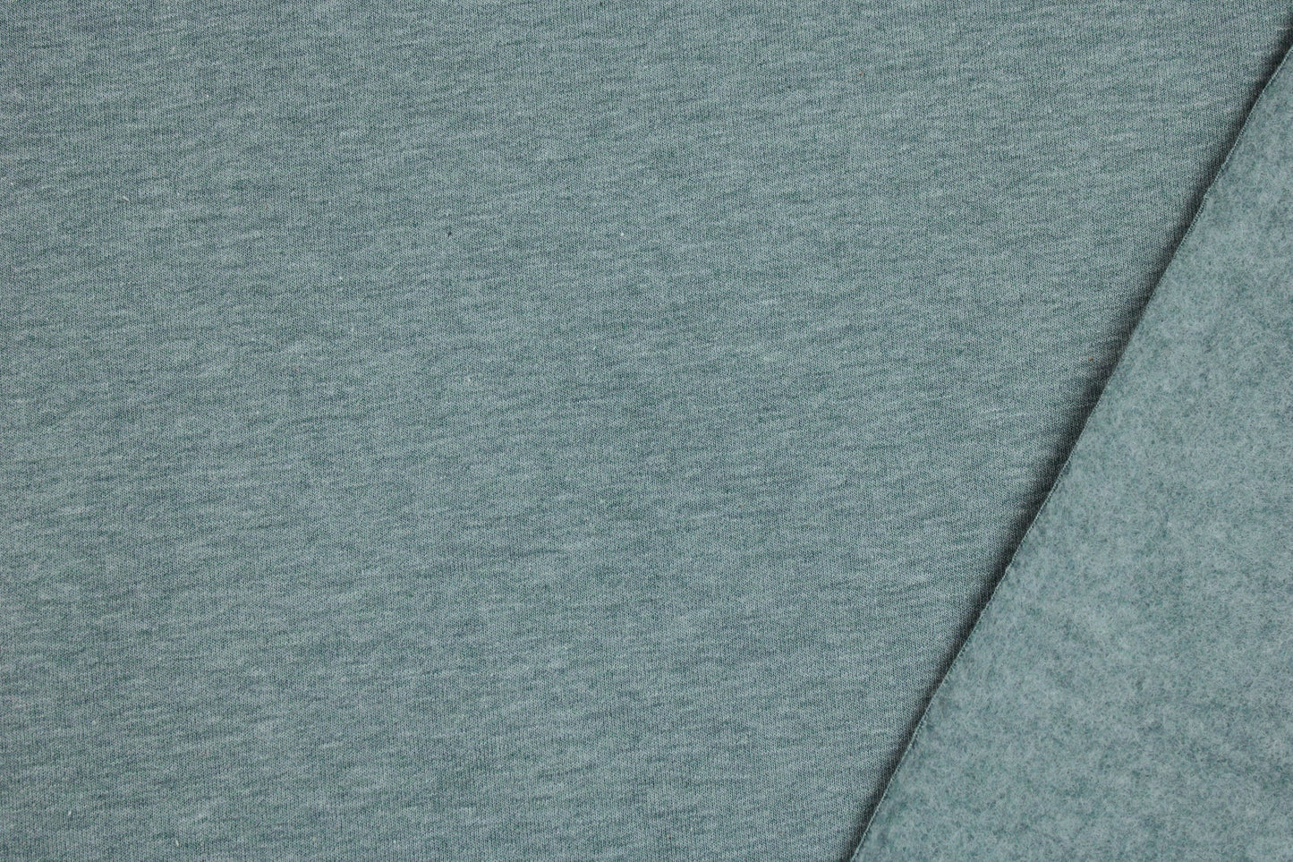 Sweatstoff Eike-Melange in Rauchblau meliert mit Innenseite