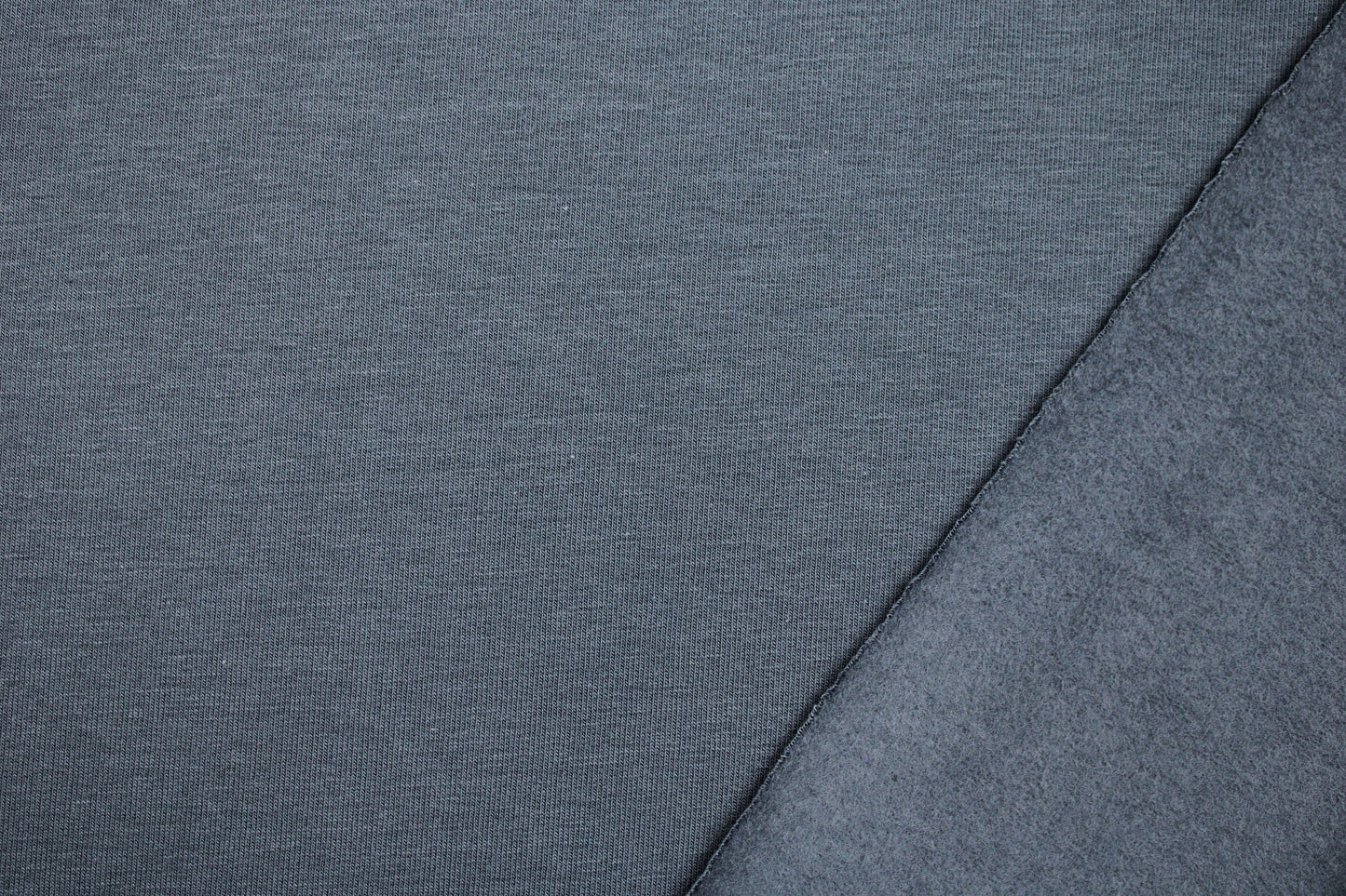 Sweatstoff Eike in uni jeansblau mit Innenseite