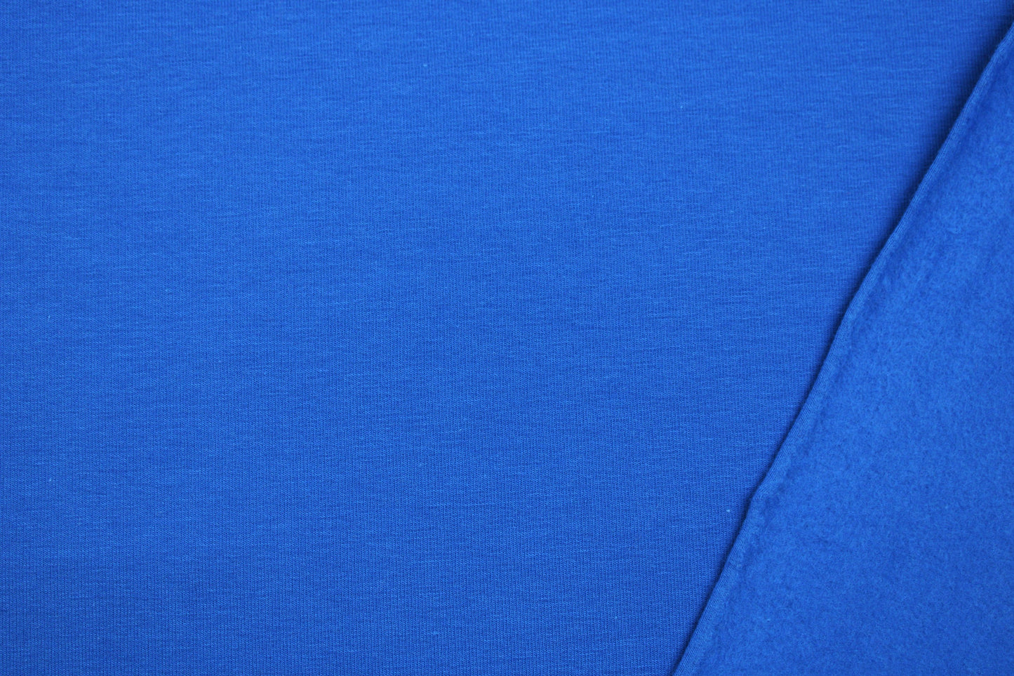 Sweatstoff Eike uni royalblau mit Innenseite
