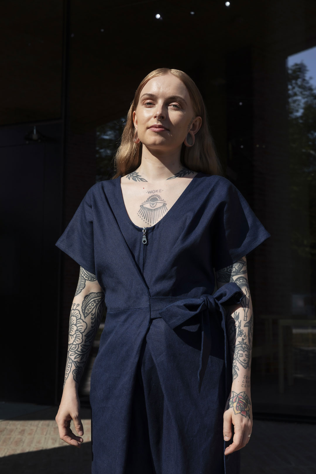Tauko Magazin No 14 - Denim Wickelkleid