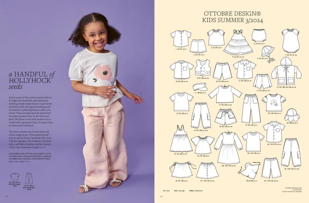 Zeitschrift Ottobre Design® Kids Sommer 03/2024