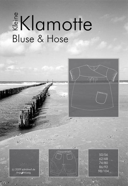 Papierschnittmuster kleine Klamotte - Bluse & Hose