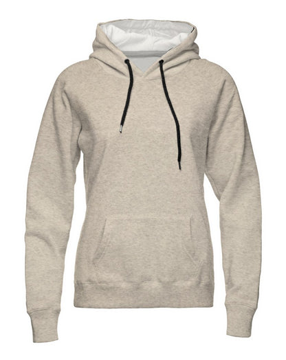 Alpenfleece Simon in wollweiß meliert mit kuschelig weißer Innenseite als Hoodie vernäht