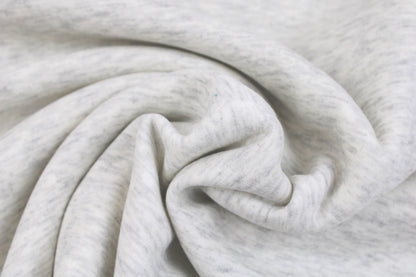 Alpenfleece Simon in wollweiß meliert mit kuschelig weißer Innenseite gedreht