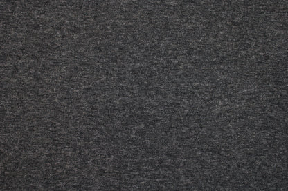 Melierter Alpenfleece Stoff in dunkelgrau mit weißer Fleeceabseite Detailbild