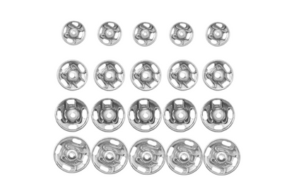 Annä-Druckknöpfe-Set in Silber