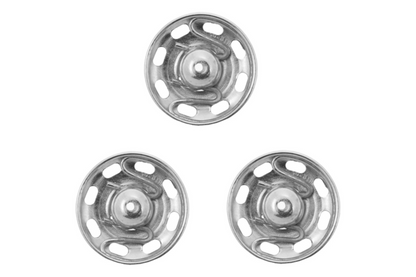 Annä-Druckknöpfe in Silber 21mm