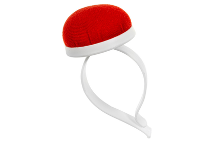 Flexibles Armnadelkissen mit Spange in rot