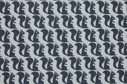 Baumwolljersey All my Friends mit Eichhörnchen in Jeansblau Detailbild